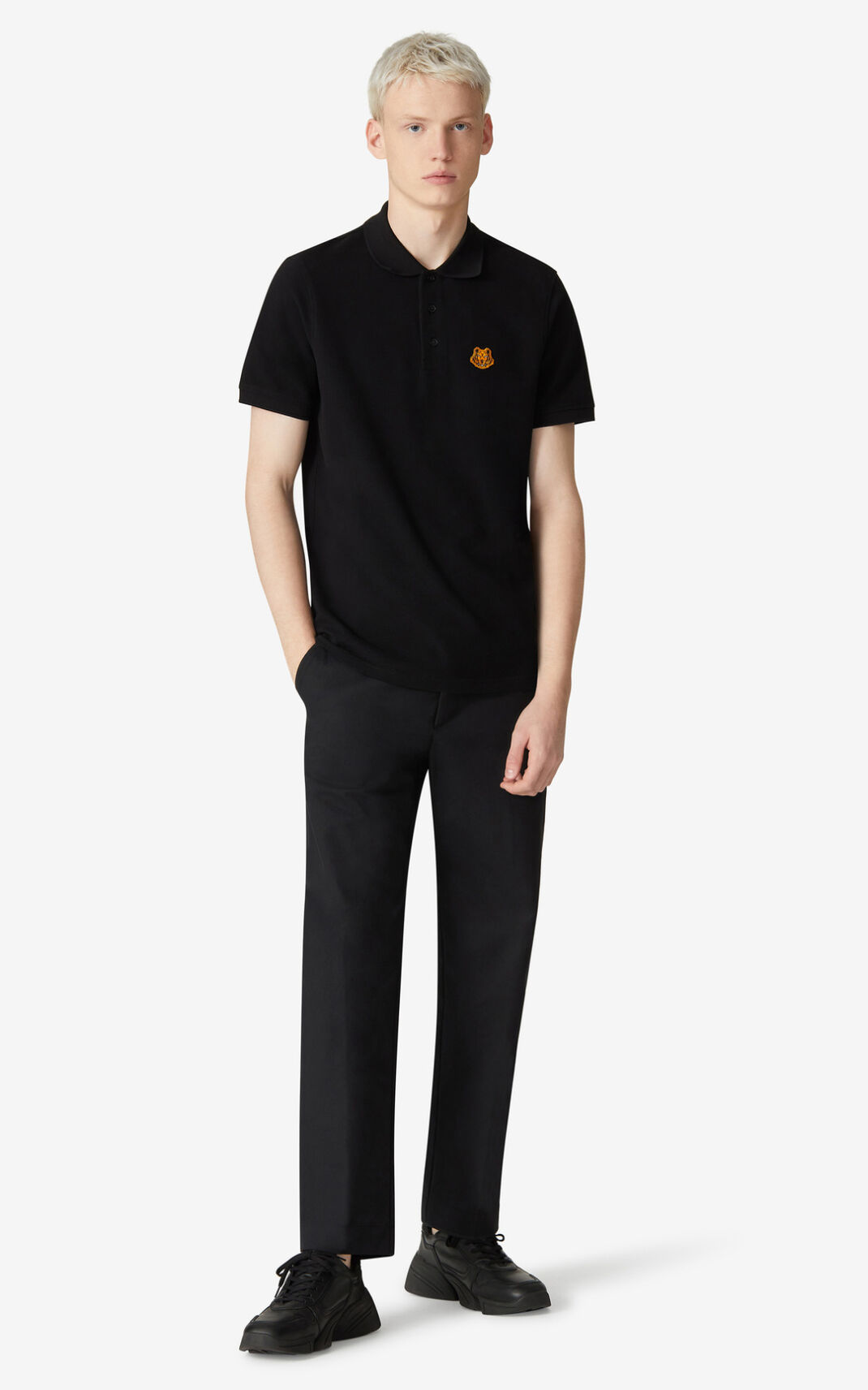 Polo Kenzo Homme Tiger Crest Noir QCSJH-0179